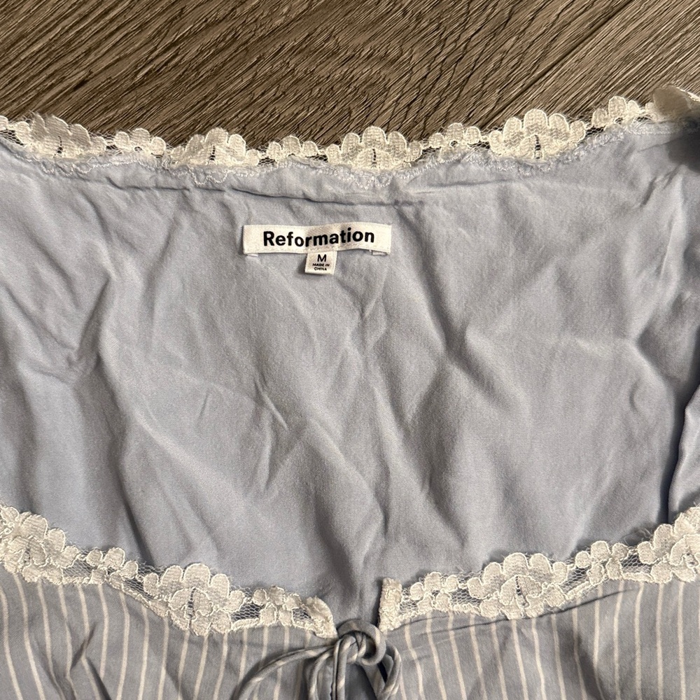 LIKE NEW REFORMATION Margot Top, Bueno Stripe, size M - Picture 8 of 10